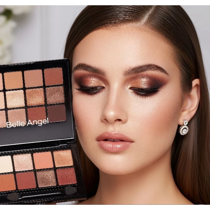 Paleta de Sombras 28 Cores Matte Belle Angel – Neutros Opacos com Alta Pigmentação