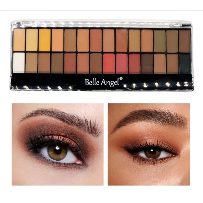Paleta de Sombras 28 Cores Matte Belle Angel – Neutros Opacos com Alta Pigmentação